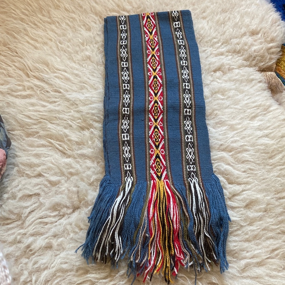 Brand New Peruvian Scarf or Table Runner (Natural Wool + Alpaca)